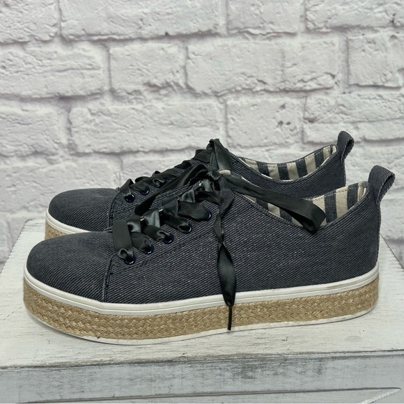 United Colors of Benetton Denim Platform Espadrilles - Picture 9 of 16